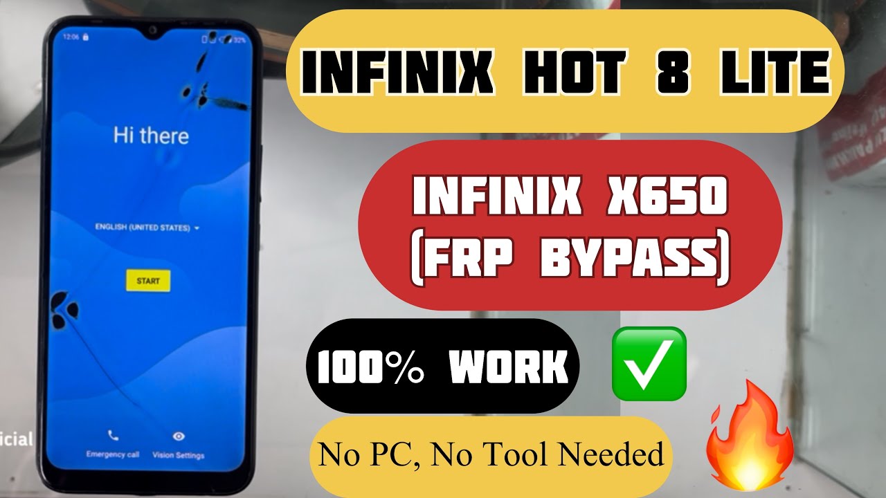 Infinix HOT 8 Lite FRP Bypass Without PC | X650 Android 8.1 | Google Account Unlock 2025 