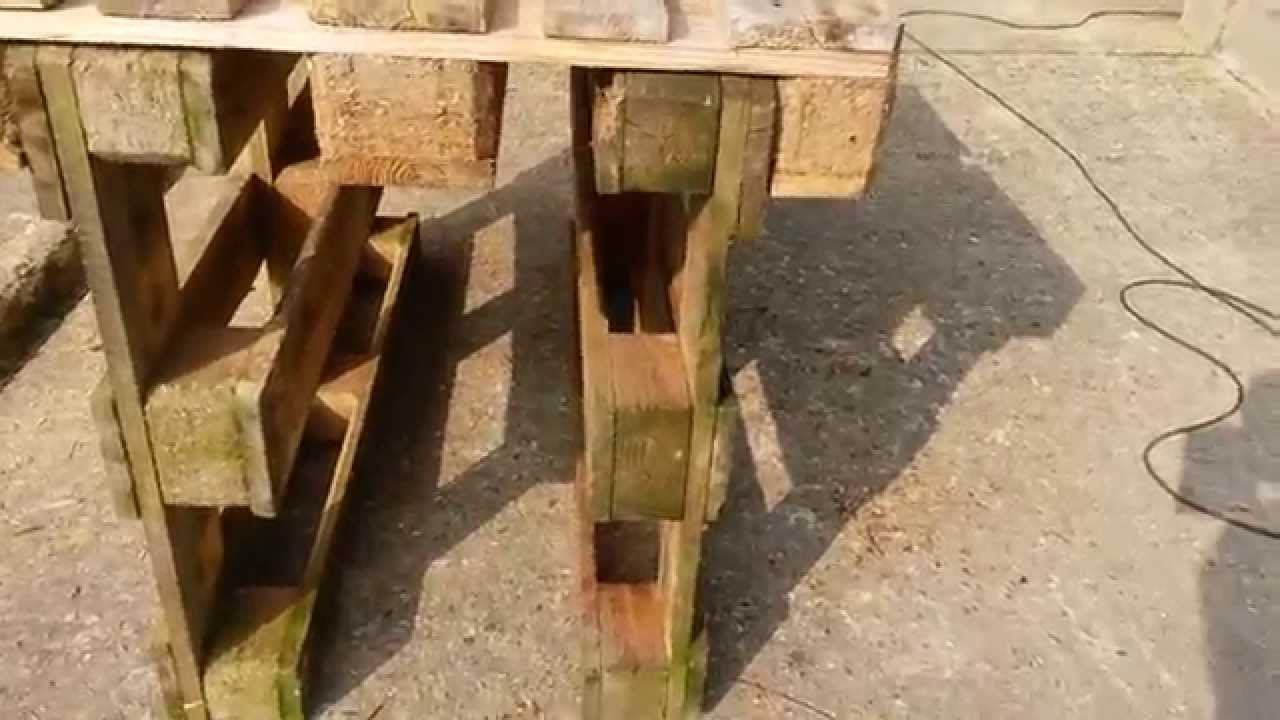 Faire un atelier, un établi avec de la palette