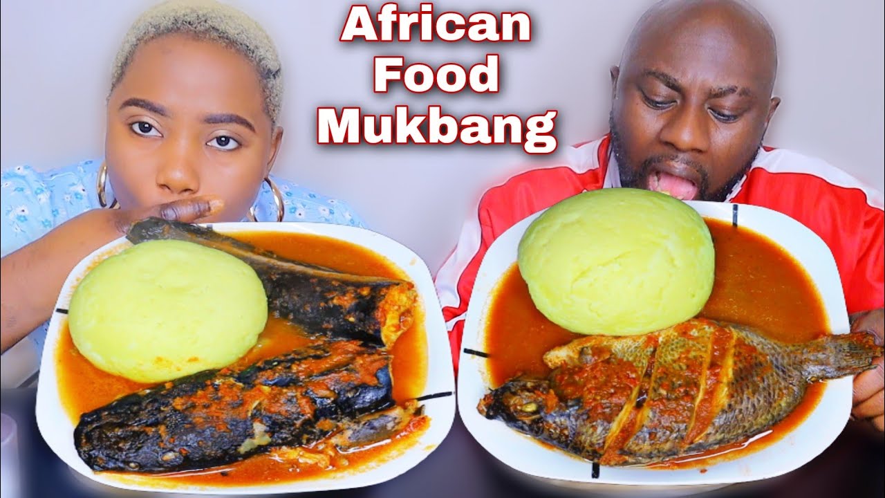 AFRICAN FOOD MUKBANG | FUFU AND FISH PEPPER SOUP MUKBANG