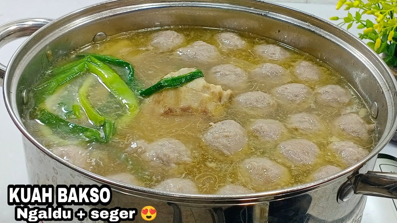 SEGER BANGET‼️RESEP KUAH BAKSO‼️BENING DAN NGALDU😍