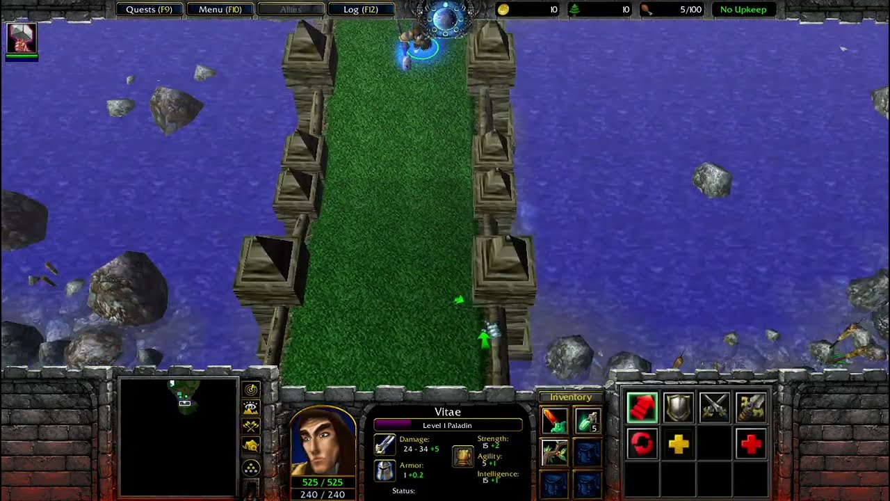 Warcraft 3 custom campaign: Wrath of the lich king (part 1) (No commentary)