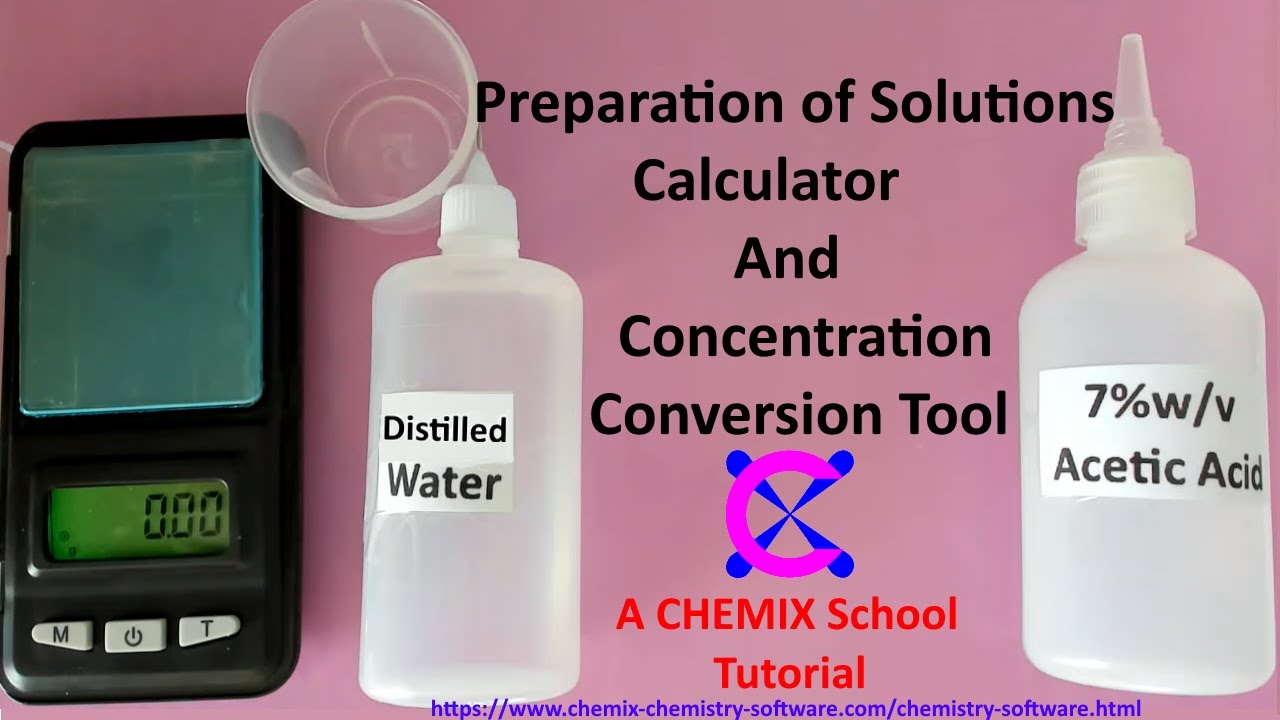 Preparation of Solutions by Mass &ndash; Software Calculation and Lab Demonstration