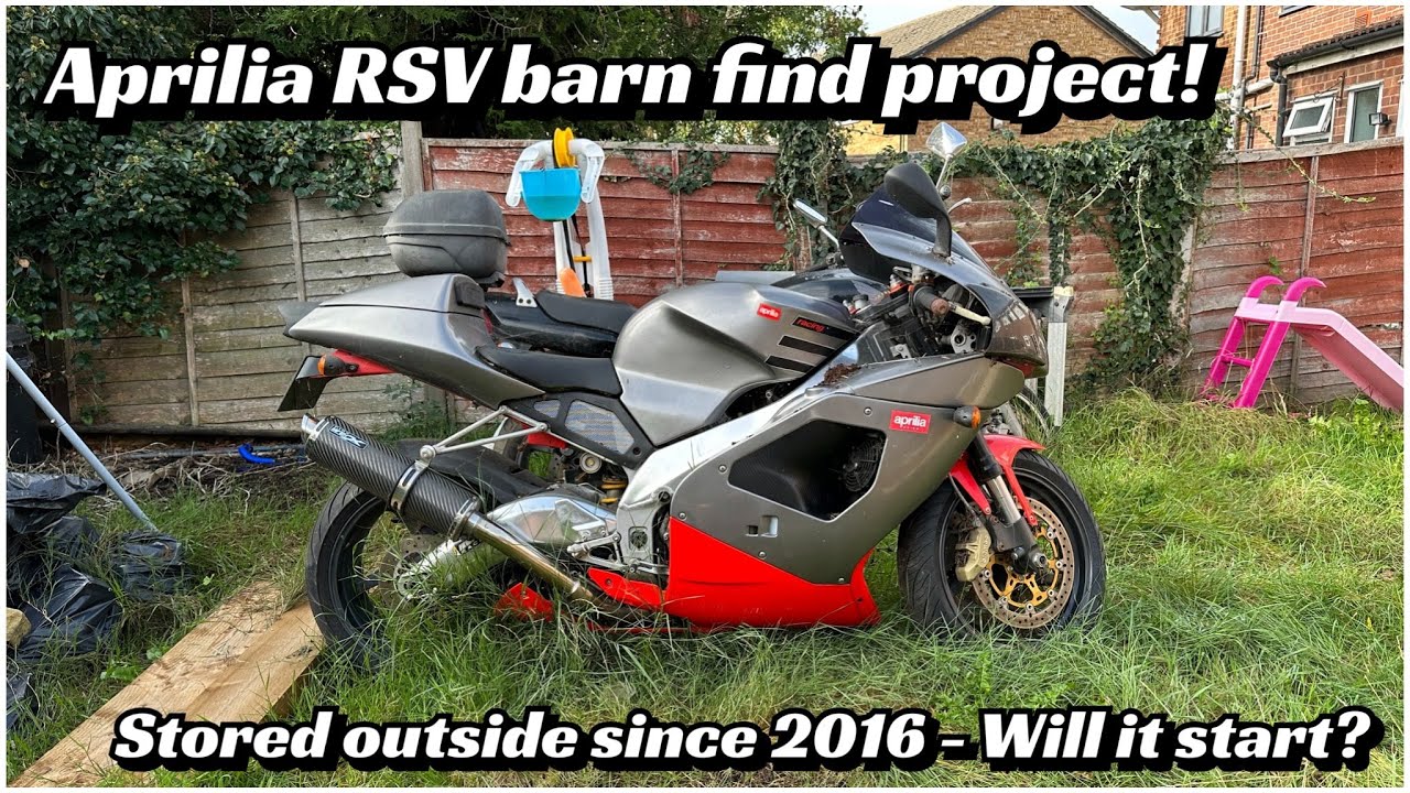 Проект «Найти мотоцикл в сарае» — Aprilia RSV 2002 года, брошенный на улице на 8 лет!