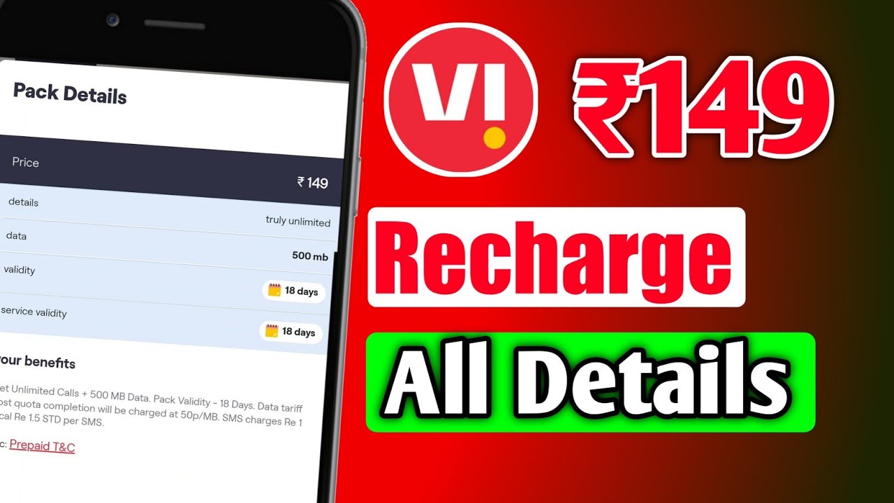 Vi ₹149 Recharge Plan All Details And Velidity 🔥 | Vodafone Idea Plan ₹149