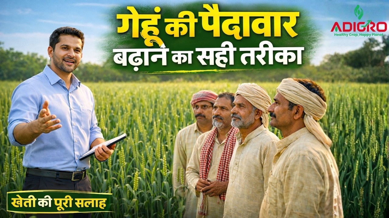 गेहूं की पैदावार बढ़ाने का सही वैज्ञानिक तरीका | किसान जरूर देखें#Adigro #AdigroDoctor#farmingindia