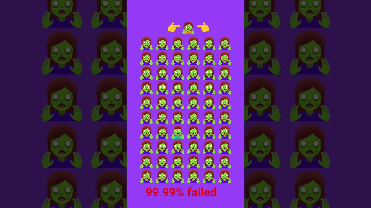 Spot the Hidden Zombie 🧟&zwj;♀️ | 99% People Fail This Challenge#zombie