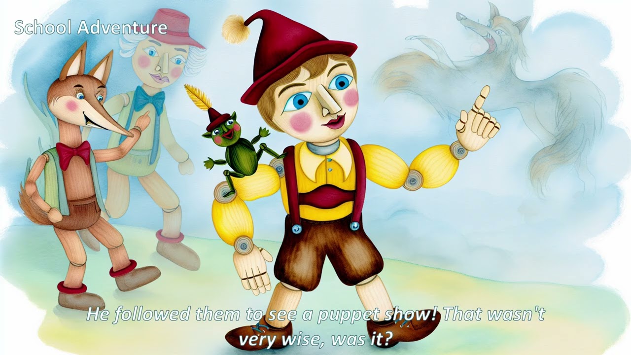 Pinocchio's Big Adventures | 5-Minute Bedtime Story | Learn English Through Stories