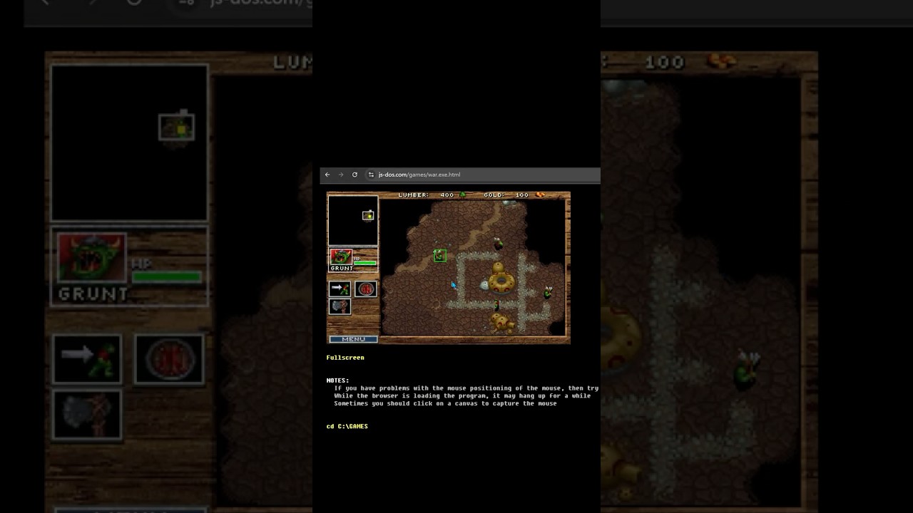 An interesting online DOS game website. #dosgames #js-dos
