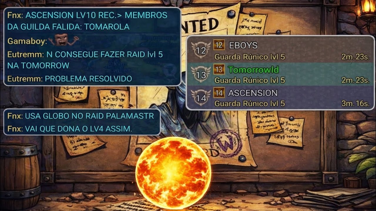 Raid de Guilda Lv5, Ja pode usar Globo?