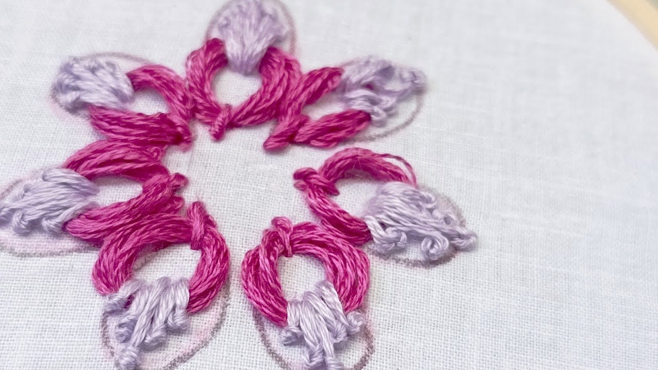 Highlight 21:20 – 26:20 from Live embroidery tutorial .Handembroidery tutorial.