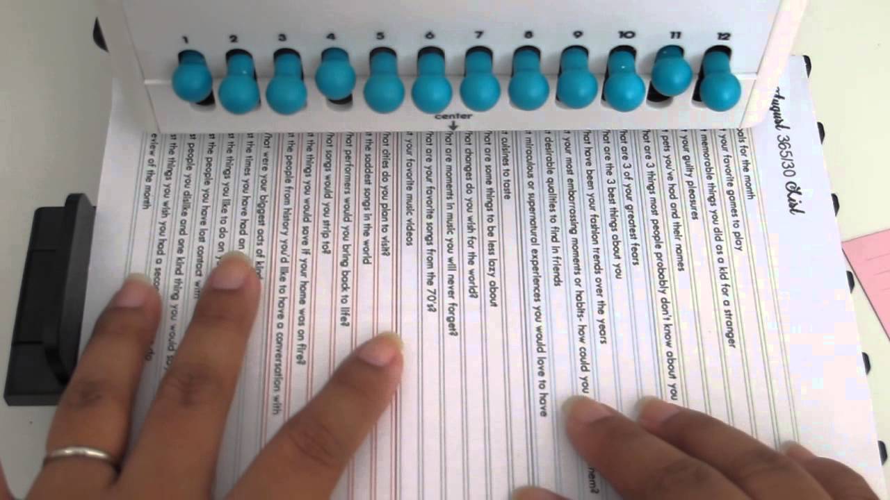 Using The Cinch to Punch for A5 size Planner