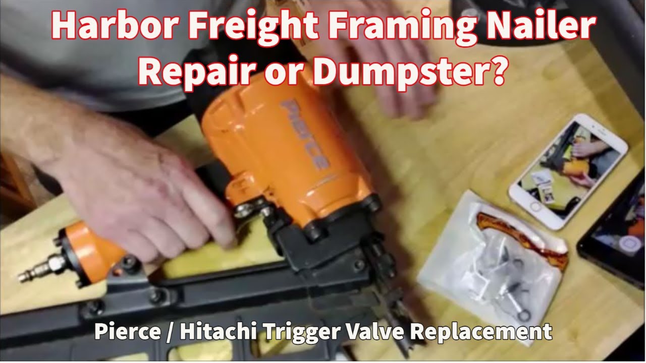 I replaced the trigger valve on my Harbor Freight, Hitachi style, Pierce framing nailer, you can too