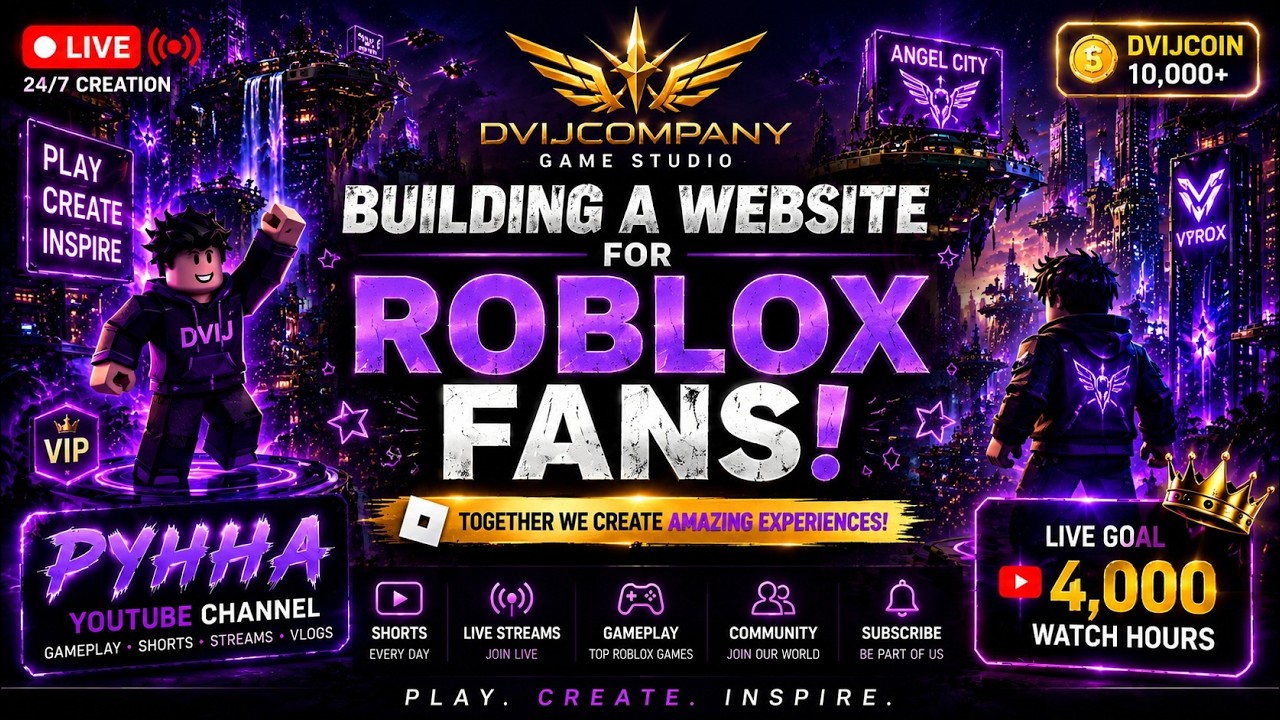 🔴 LIVE: Building the Ultimate Website for Roblox Fans | DVIJCOMPANY GAME STUDIO 🚀2