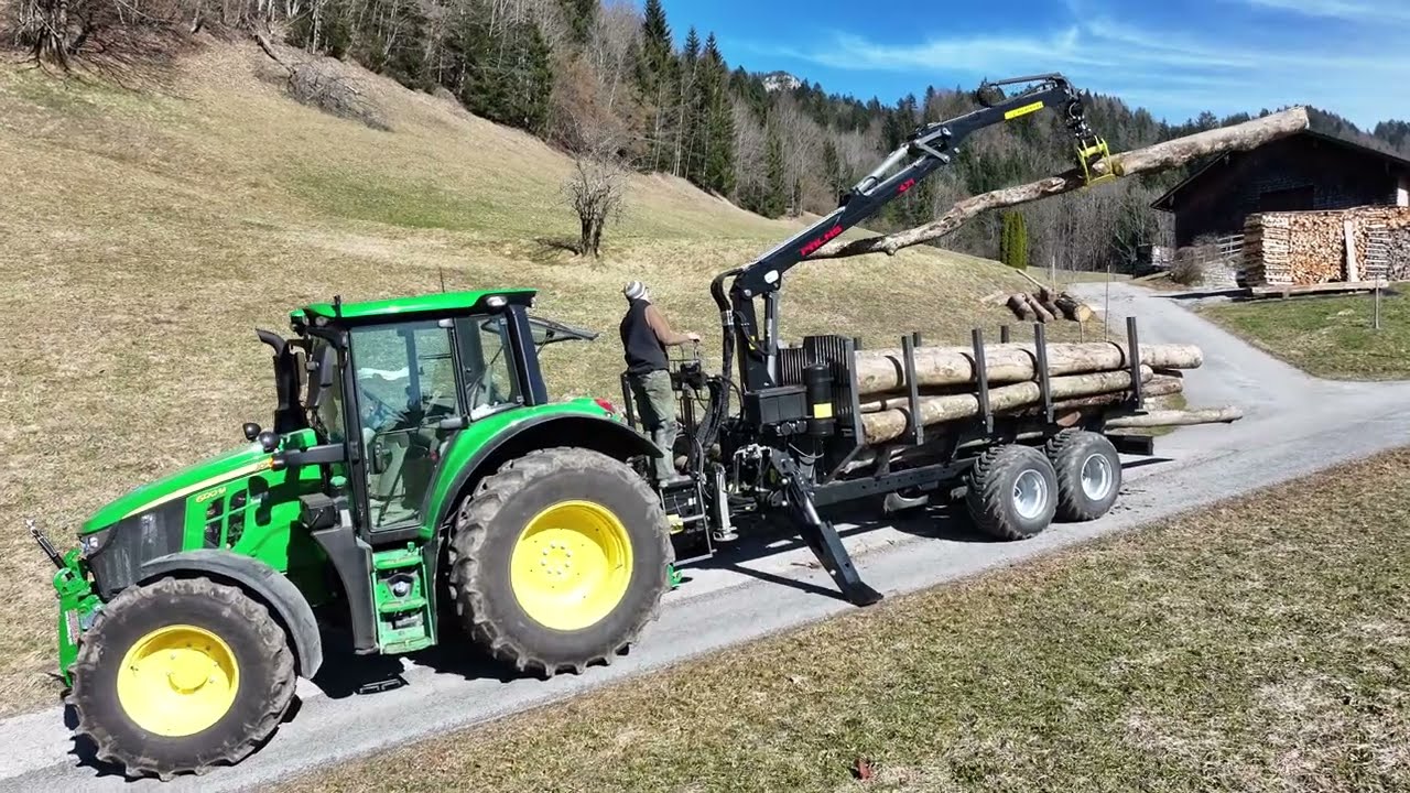 Soundvideo: Palms H8D & 4.71 beim Holzladen mit John Deere 6m120 von LU-Herzog & AUER Landmaschinen