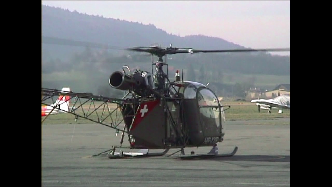 Original Helikopter Alouette II Swiss Army