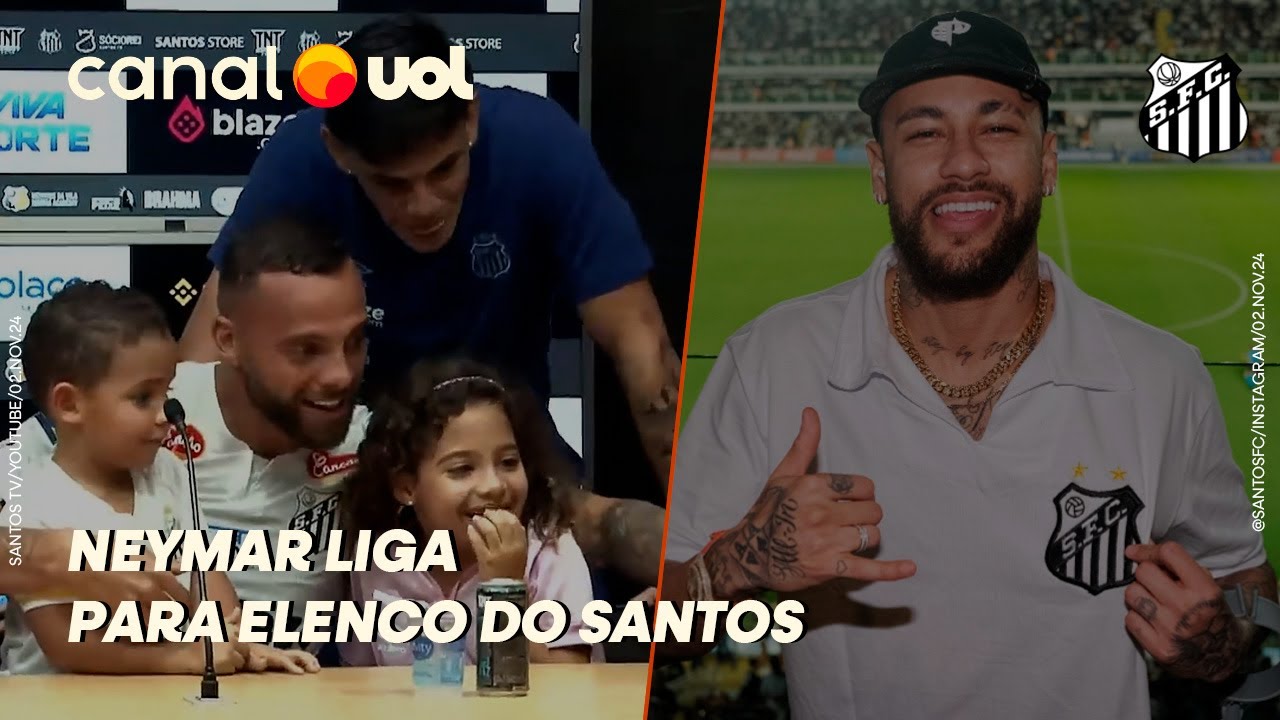 NEYMAR LIGA PARA JOGADORES E COMISSÃO TÉCNICA APÓS VITÓRIA QUE APROXIMA SANTOS DA SÉRIE A