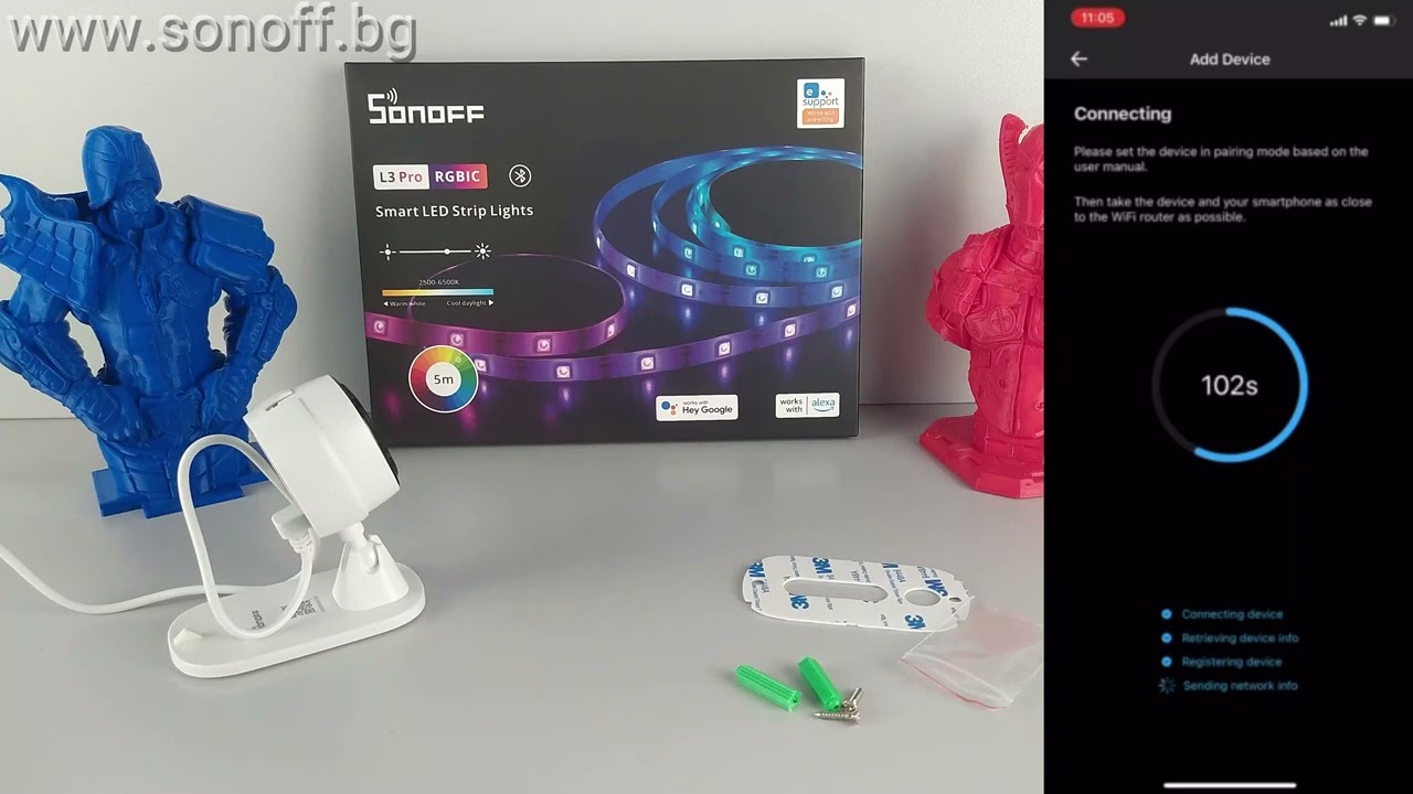 How to install SONOFF CAM Slim Wi-Fi Smart Security Camera Tracking Motion Alarm Work with Alexa