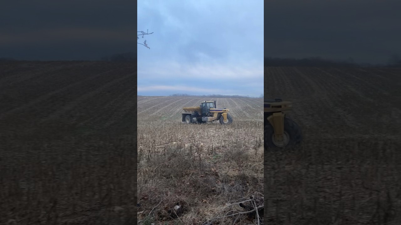 Neighbor Spreading Lime With a TerraGator 