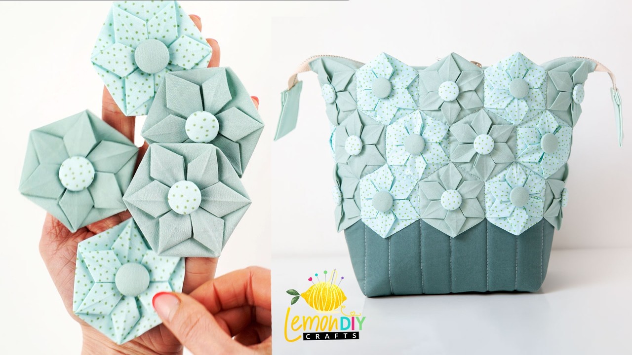 Unique Folding  Flower Pouch – A Must-Try Sewing Project!