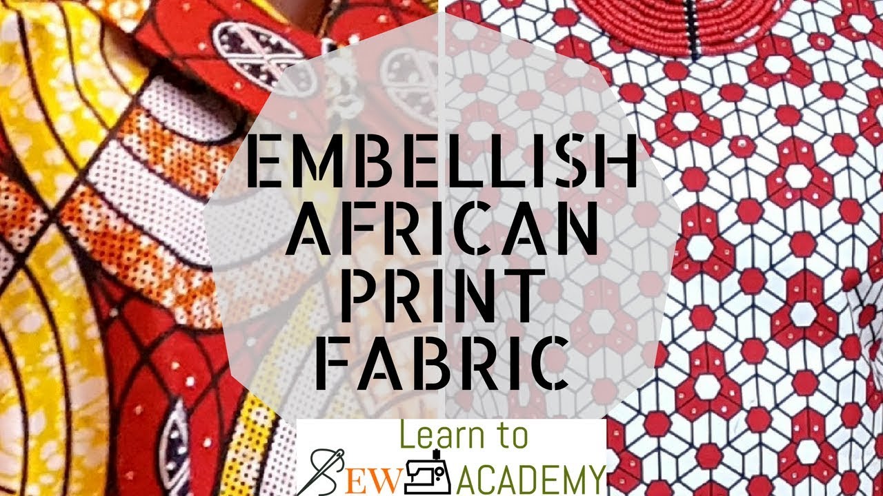 How to Add Stones to Ankara / Embellish African Print Styles. DIY - Add Rhinestones to Fabric