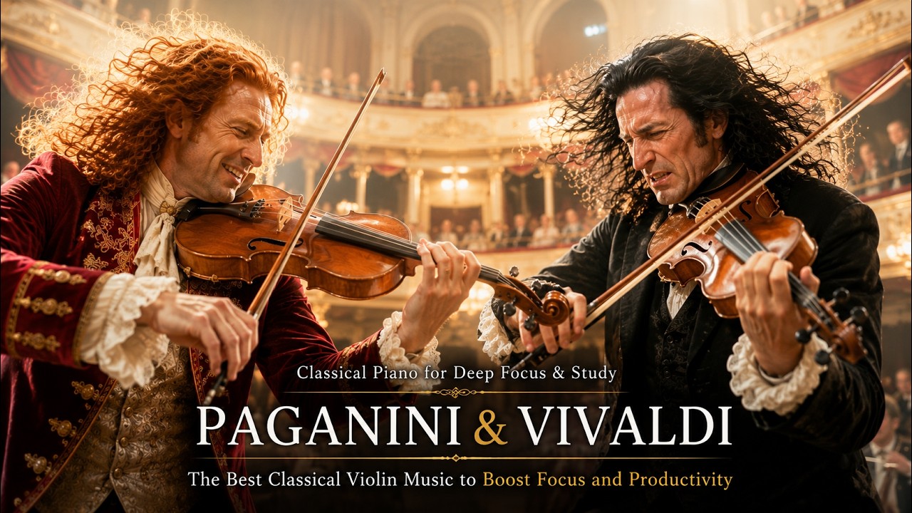 Paganini & Vivaldi | The Best Classical Violin Music 🎻 to Boost Focus and Productivity