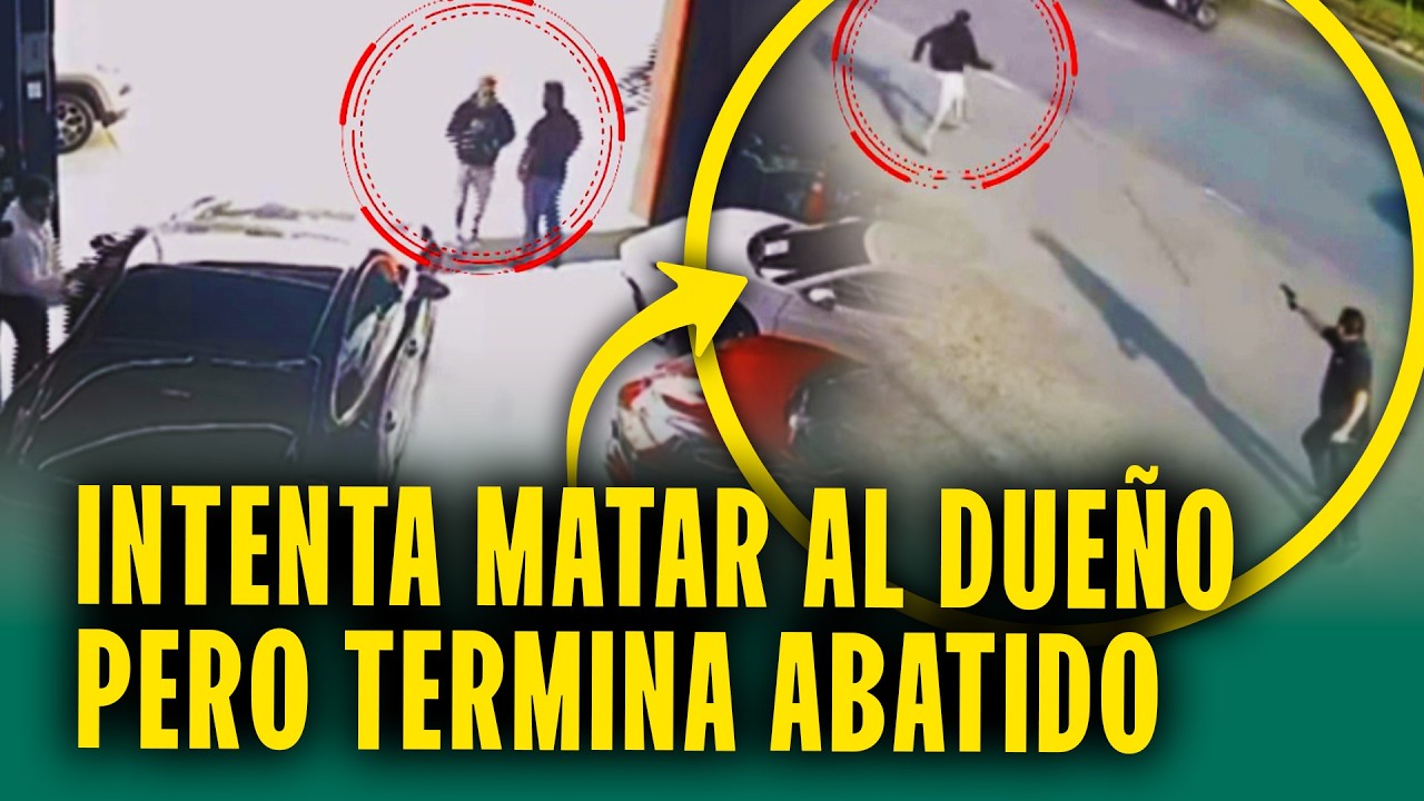 Entra a la tienda, saca su arma e intenta matar al due&ntilde;o: Seguridad abate a sicario