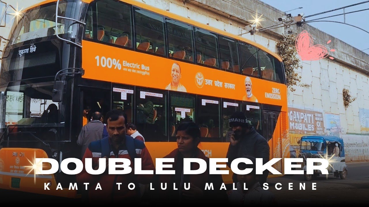 all stations tour from double decker bus in lucknow from kamta to lulu mall #youtube #lucknow