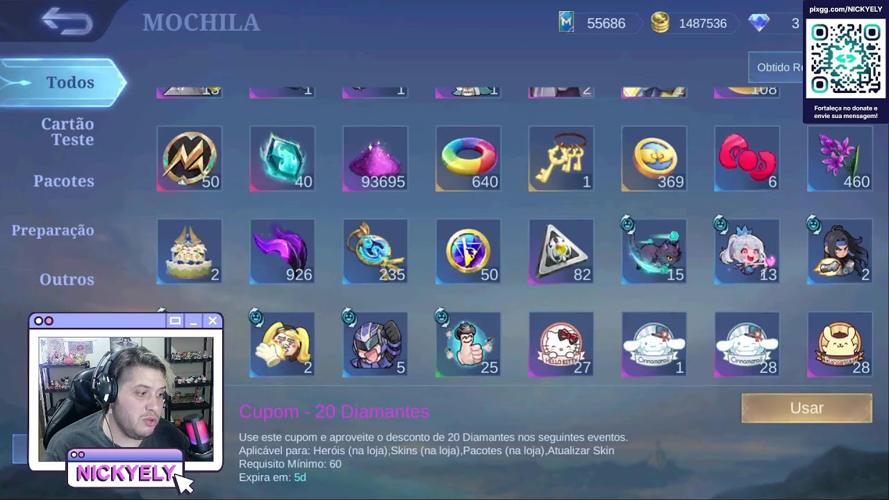 AO VIVO MOBILE LEGENDS BANG BANG (MLBB) - NICKYELY