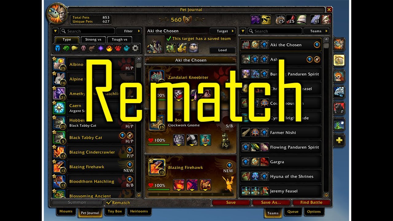 Best PVE Pet Battle Addon 7.2 Rematch