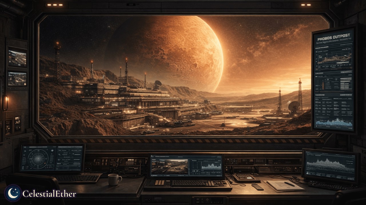 Phobos Outpost • Mars Moon Ambience for Deep Sleep • 6 Hours • 4K