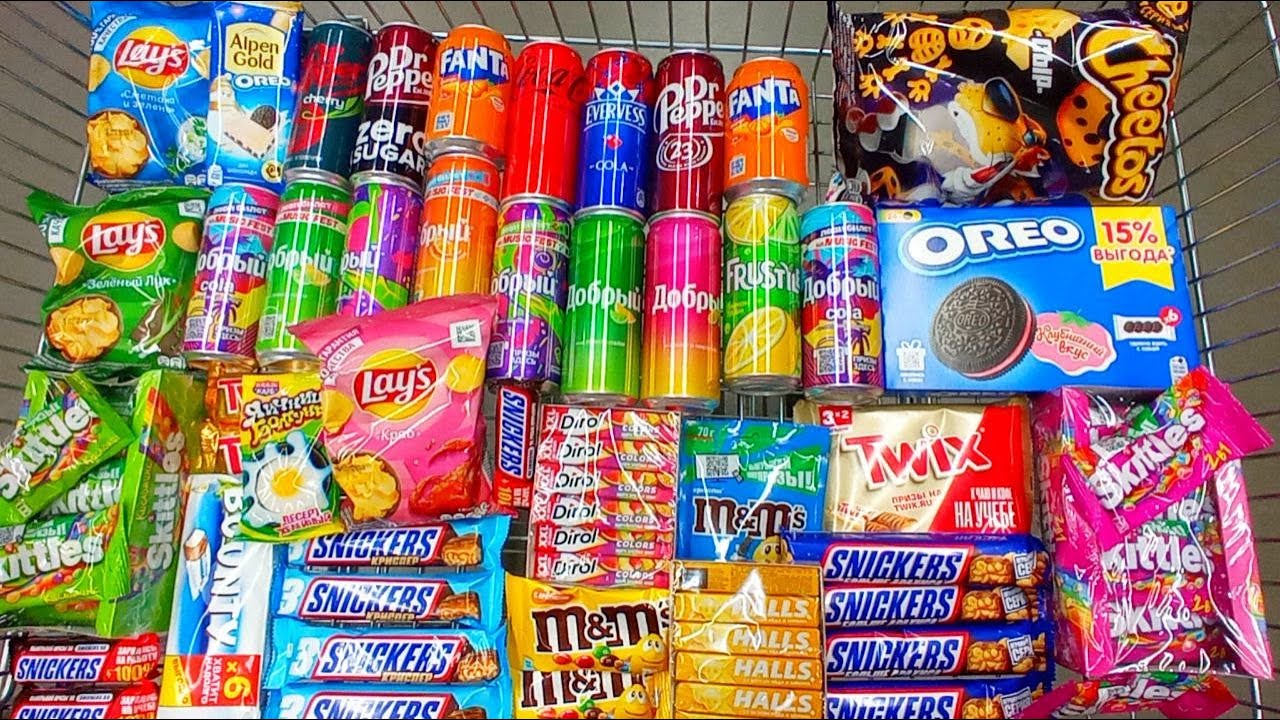 BOUGHT ALL KINDS OF Candy and Sweets🤯💥Mega Shopping! HubbaBubba, Orbit, ChupaChups, Mentos, M&M's #2