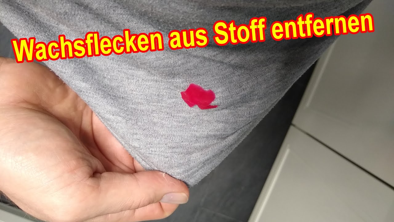 Wachsflecken aus Stoff entfernen – Kerzenwachs lösen von Tischdecke, Kleidung, Hose, Jacke usw.