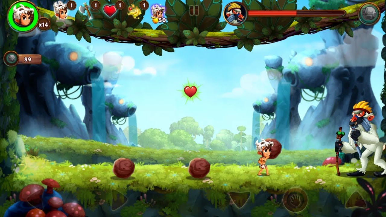 Jungle Adventures 3 - Gameplay Android - Level 1-3 Monkey Boss
