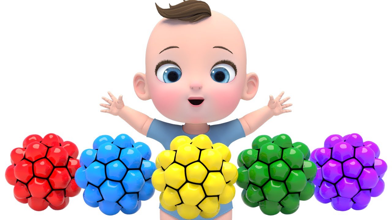 Learn Color with 5 Finger Family Song 5가지 색깔 컬러볼 스퀴시! 라임이랑 영어동요 노래불러요 Nursery rhymes
