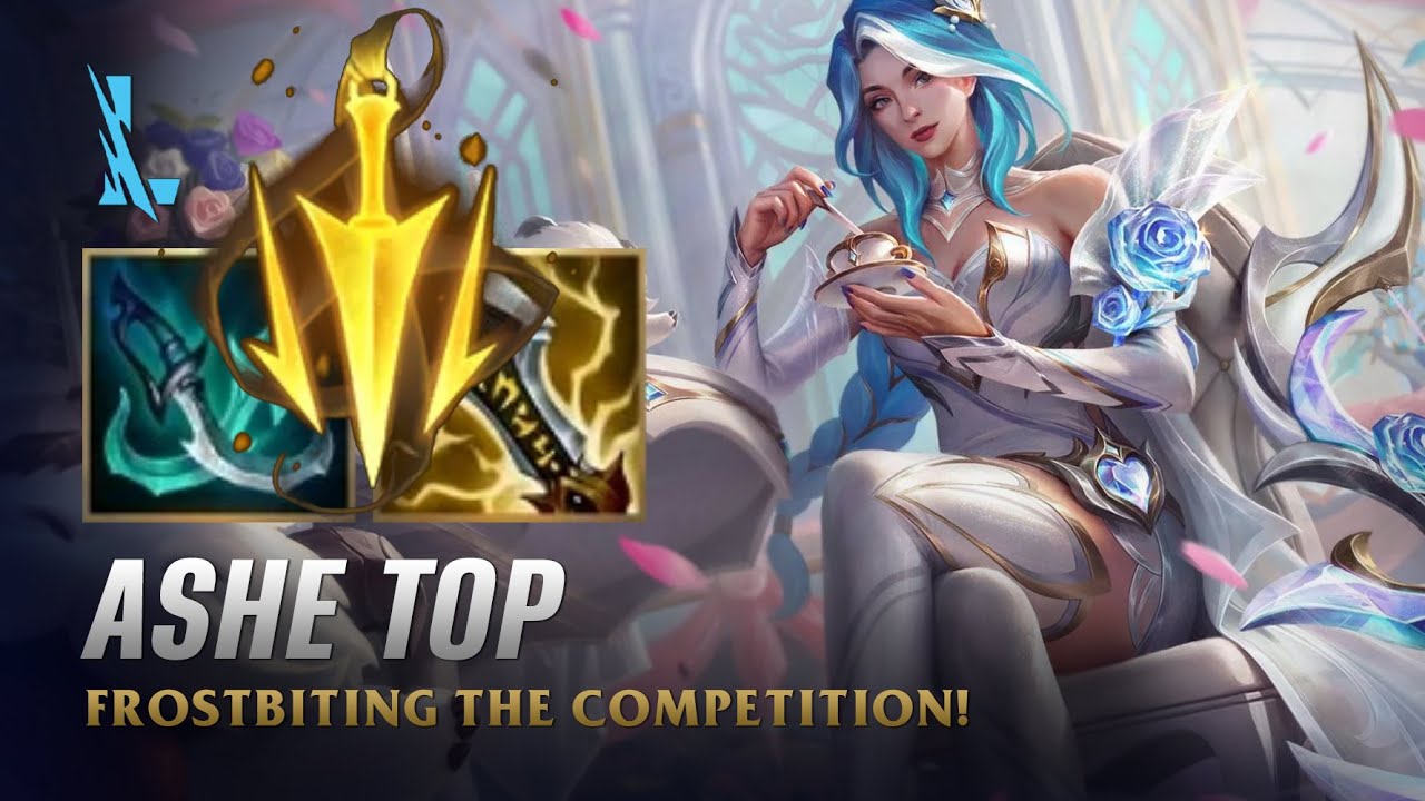 Wild Rift ASHE TOP - Crystal Rose Ashe S14 Ranked Gameplay + Build