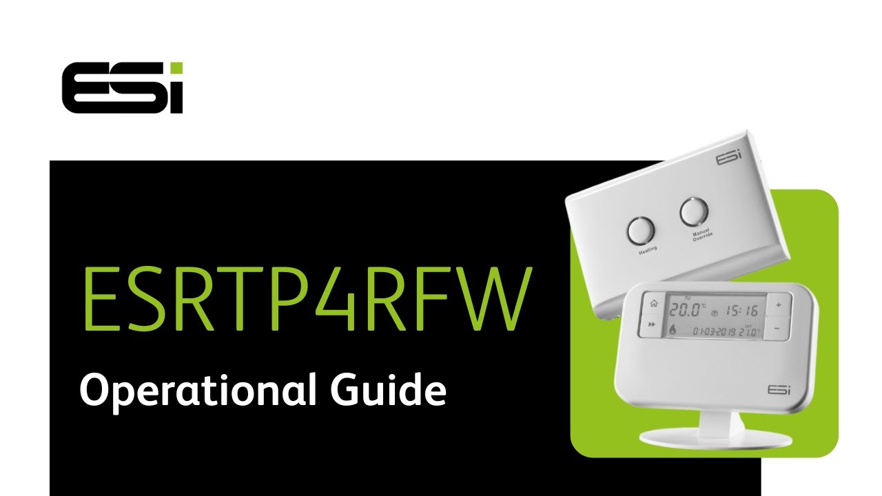 ESi ESRTP4RFW Wireless Thermostat - Full Operational Guide