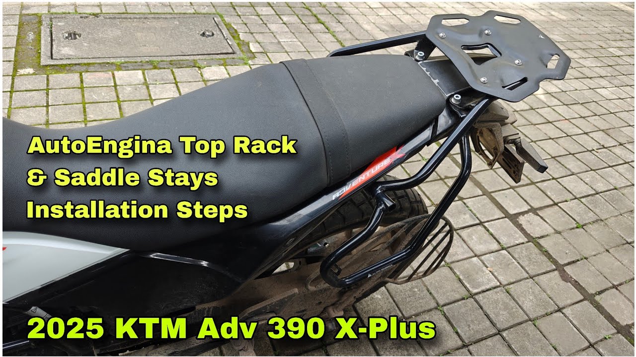 Модификации KTM ADV 390 450 2025 года | Установка перьев седла AutoEngina и верхнего багажника | ...