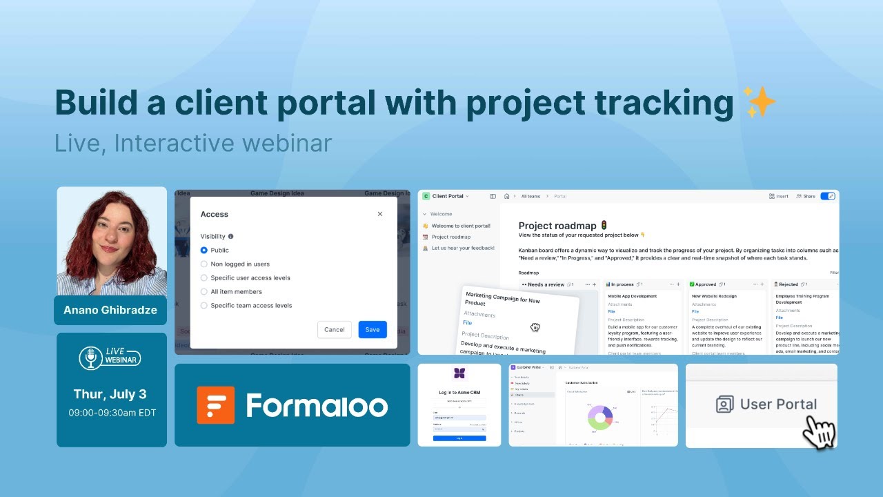 Build your client onboarding portal with a project tracker