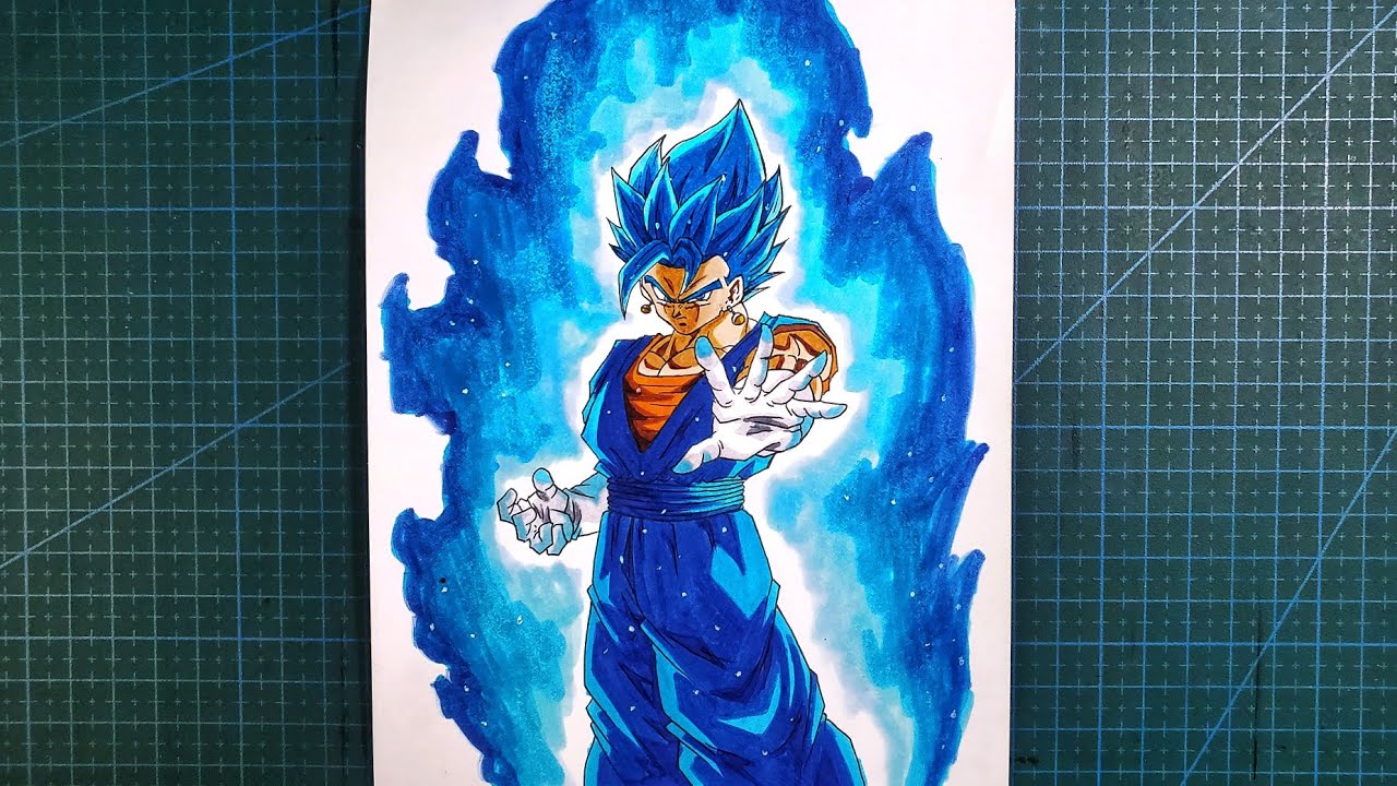 How to Draw Vegito super Saiyan Blue 💥| Step by step drawing tutorial [ Dragonball ]