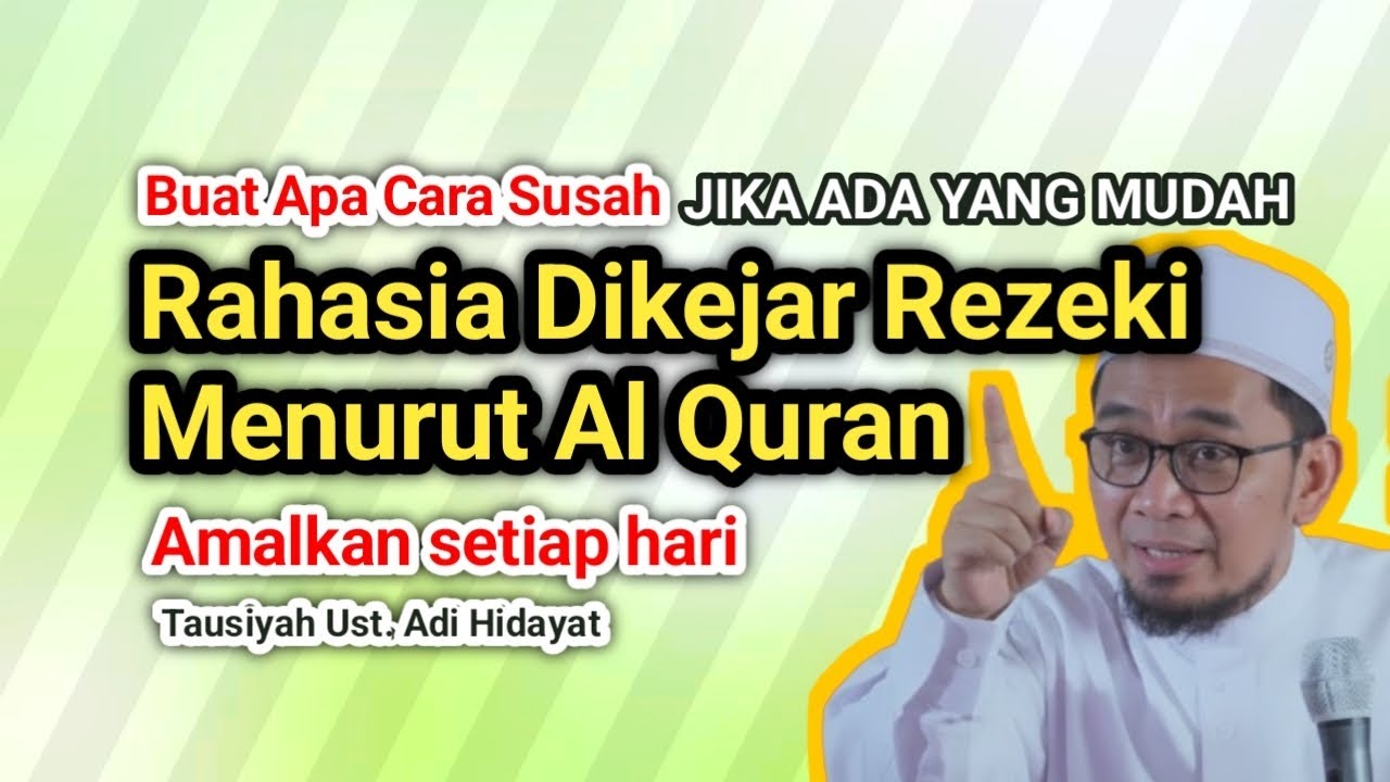 Rahasia Dikejar Rezeki Menurut Al Quran - dengan cara yang mudah 