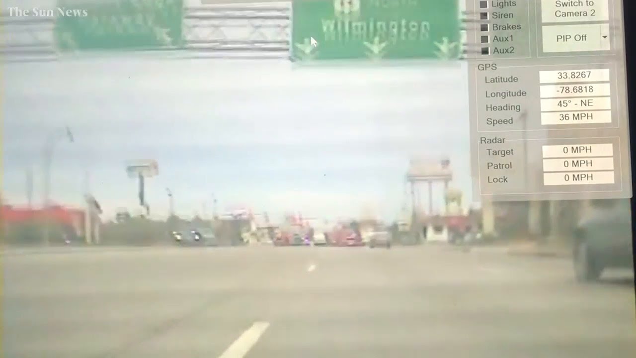 Dashcam video shows a North Myrtle Beach police chase that ended in a cop crash