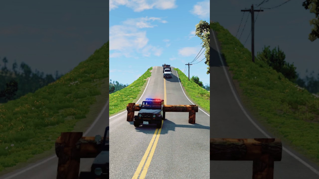 Truck VS Logs Traps Crash - BeamNG.drive