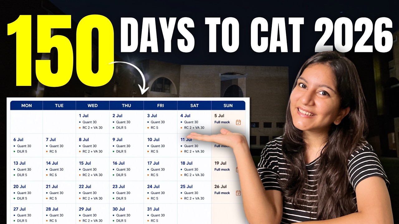 Daily Targets to Crack CAT 2026 in 150 Days!