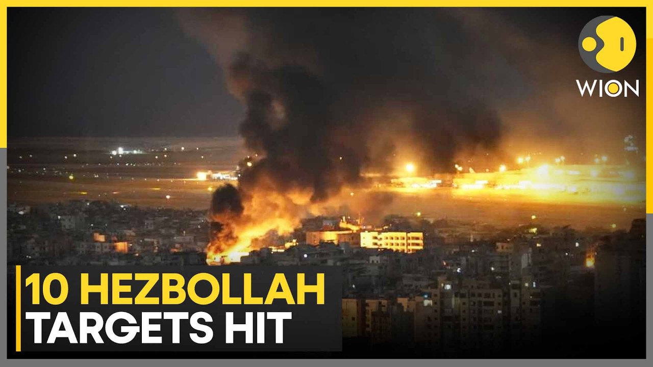Israel-Hezbollah War: Beirut Hit by Israeli Airstrike | IDF Says 10 Hezbollah Sites Targeted | WION