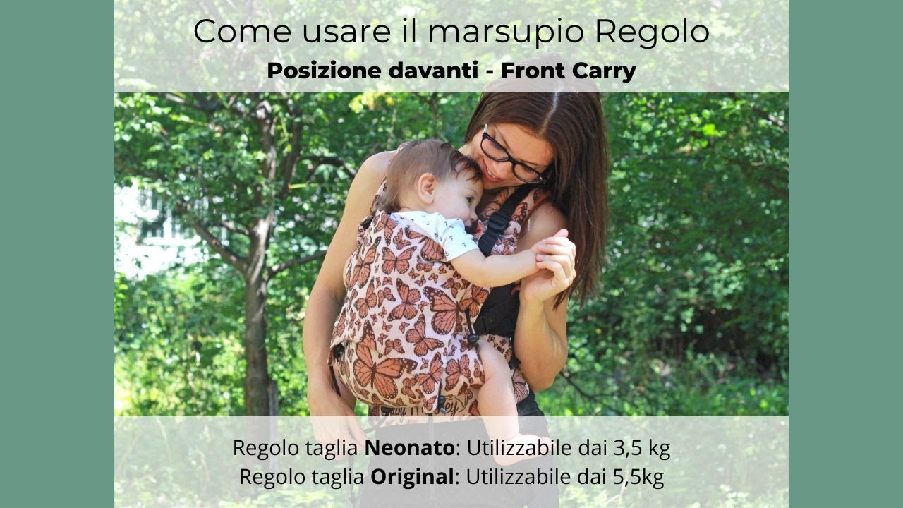Come portare davanti con il Marsupio Portabebè - Regolo BabyMonkey