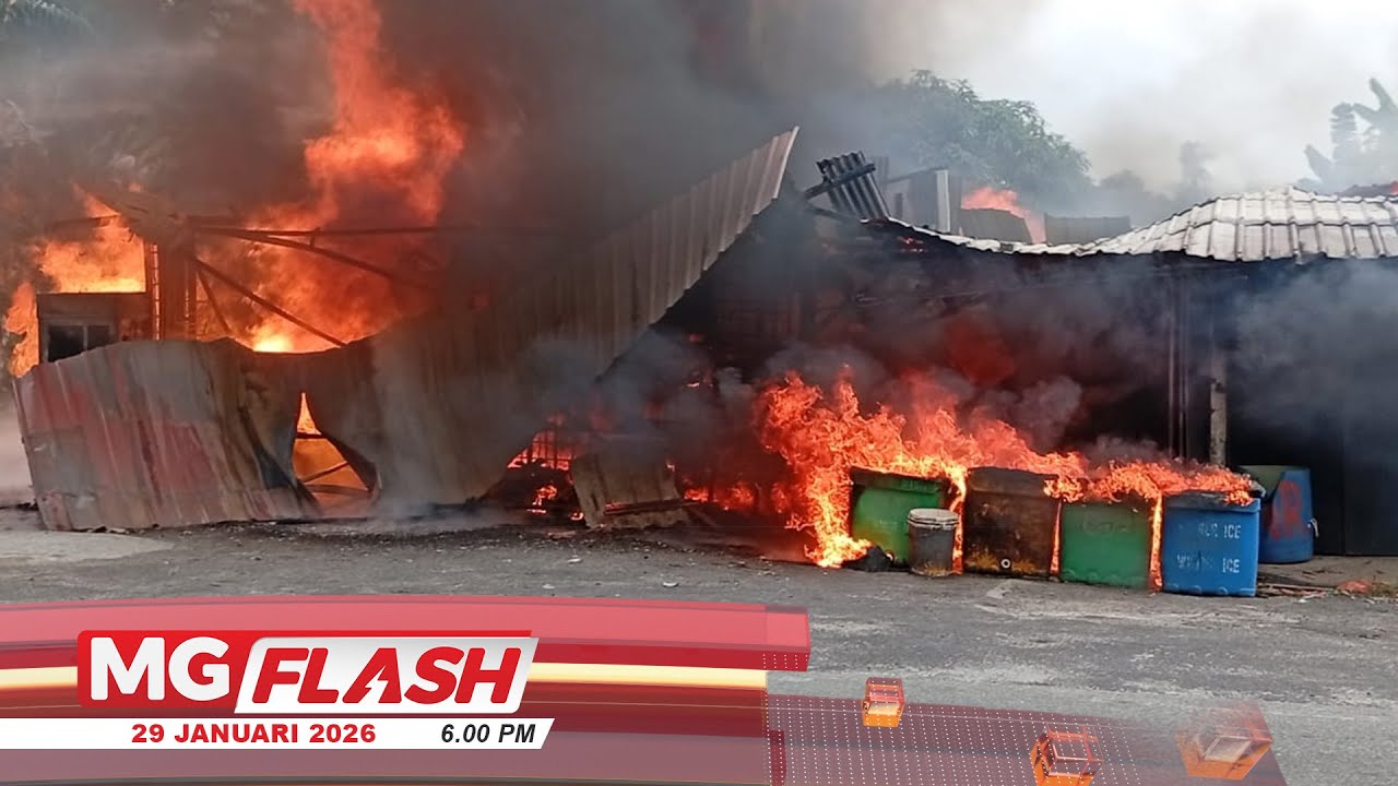 Deretan Kedai Makan Dan Runcit Musnah Terbakar Di Taman Medan #MGFlash