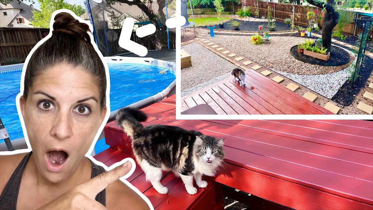 WE MAKE A MEGA FUN POOL/TRAMPOLINE PLATFORM | AMAZING BACKYARD RENO!!