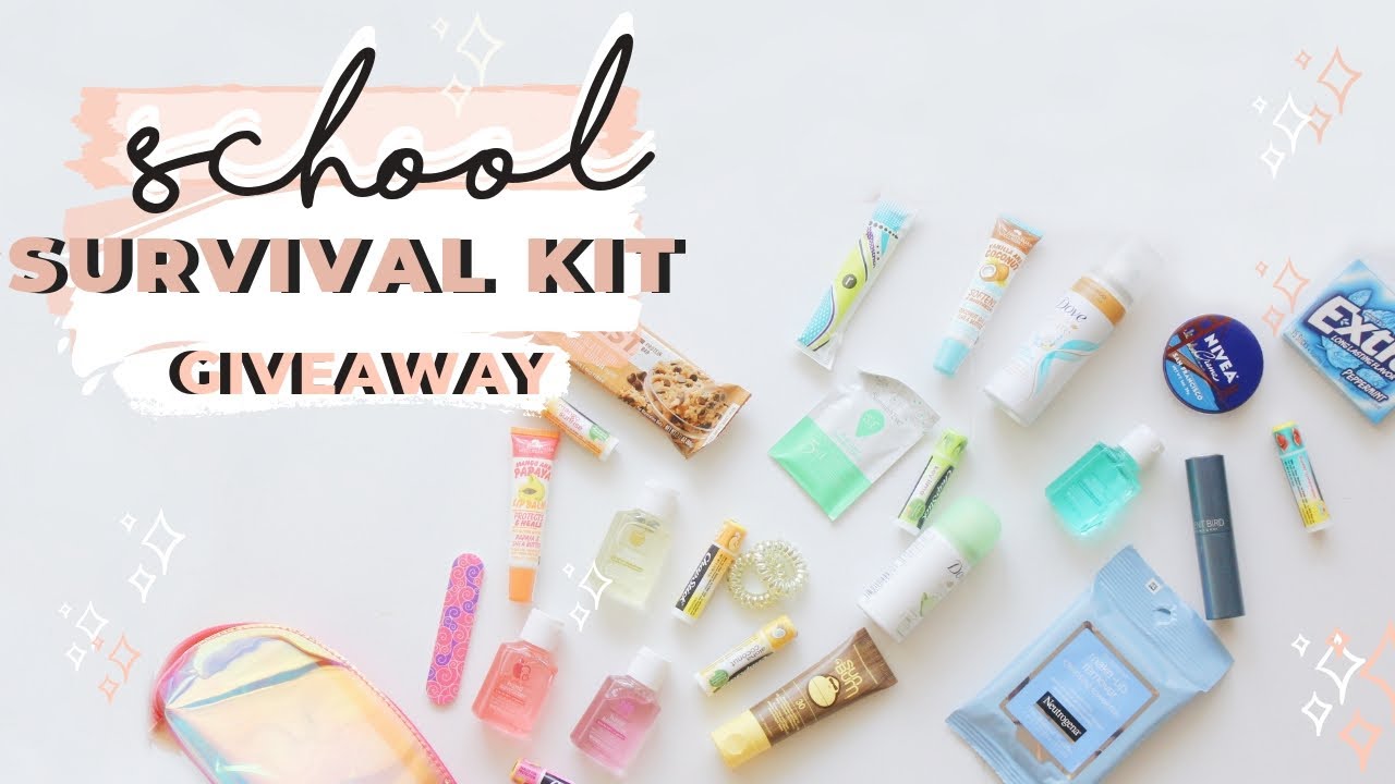 BACK TO SCHOOL ESSENTIALS | DIY SURVIVAL KIT GIVEAWAY |