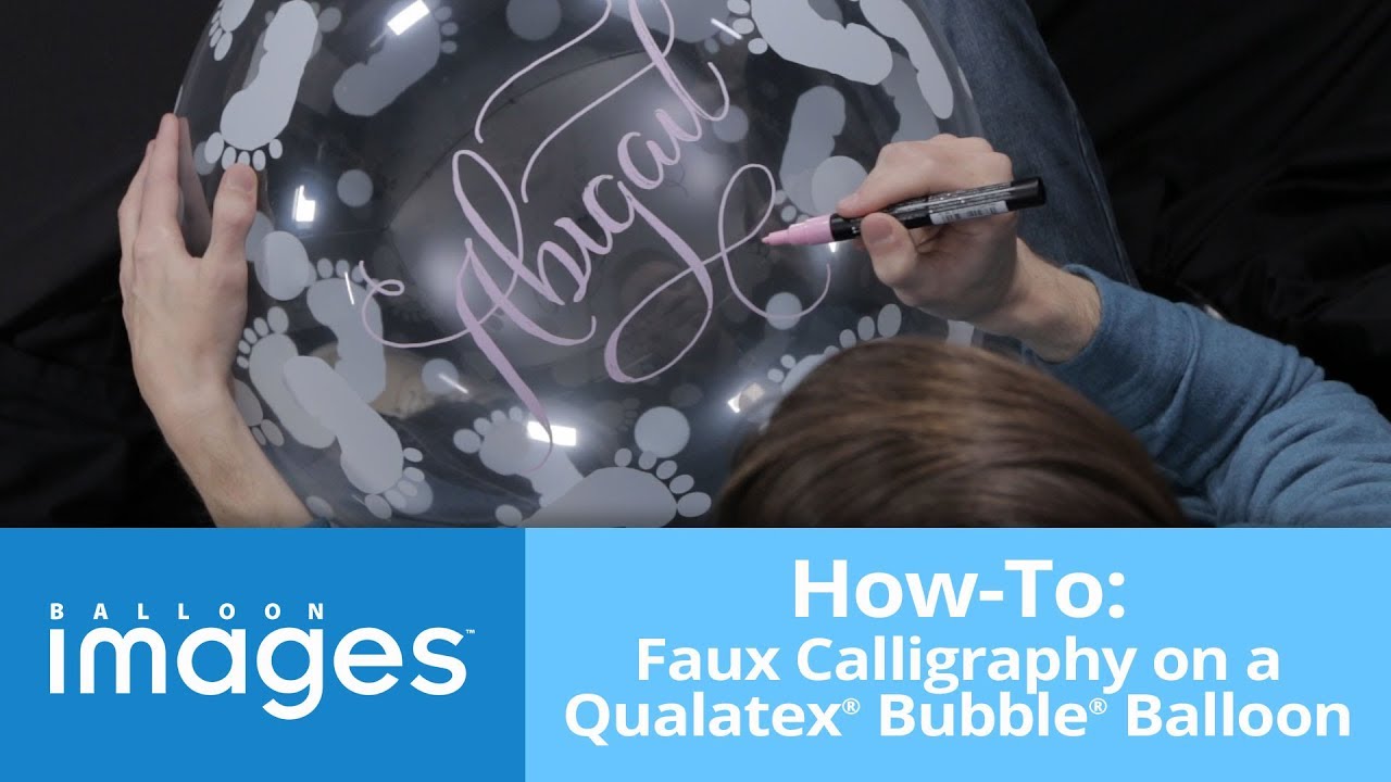 How To: Faux Calligraphy on a Qualatex® Bubble® Balloon
