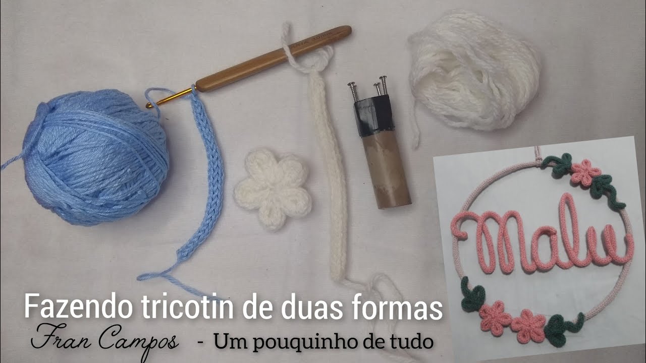 TRICOTIN DE DUAS FORMAS + MÁQUINA ARTESANAL - Faça você mesmo